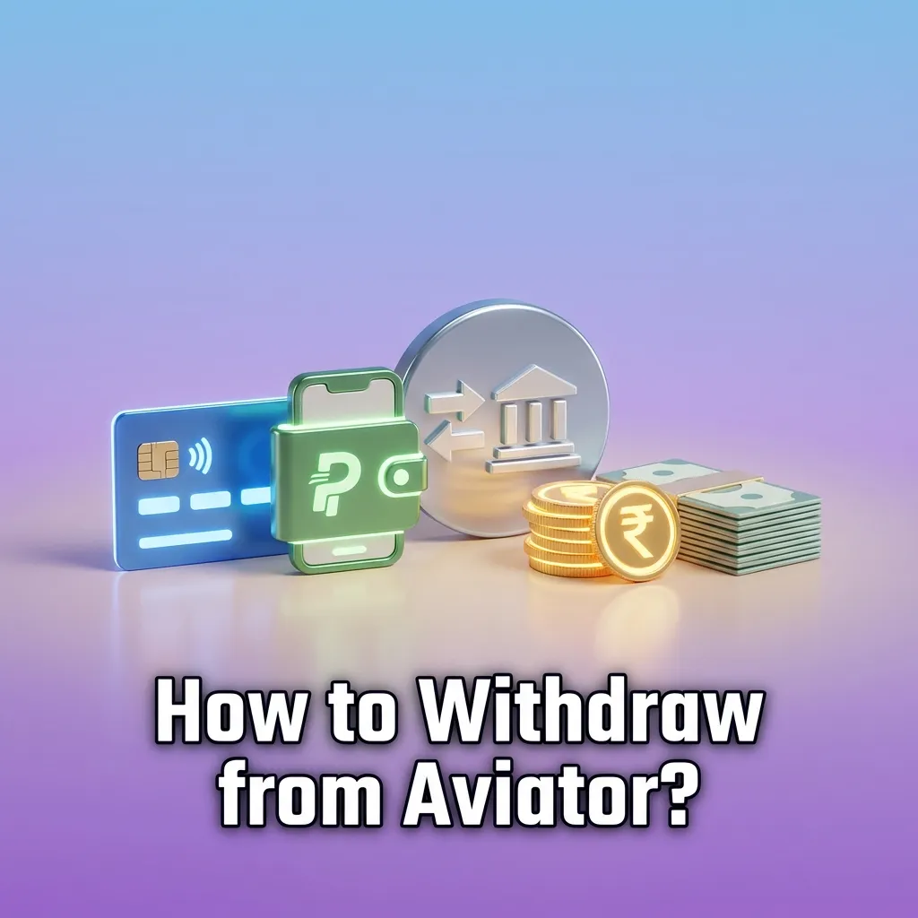 Step-by-step guide showing withdrawal process from Aviator game: verification, cashier access, payment method selection