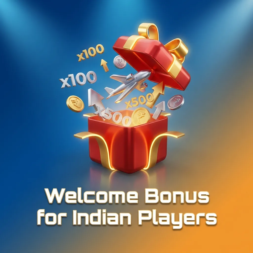 Casino welcome bonus offer showing 100% match up to ₹10,000 for Indian players with deposit and wagering details